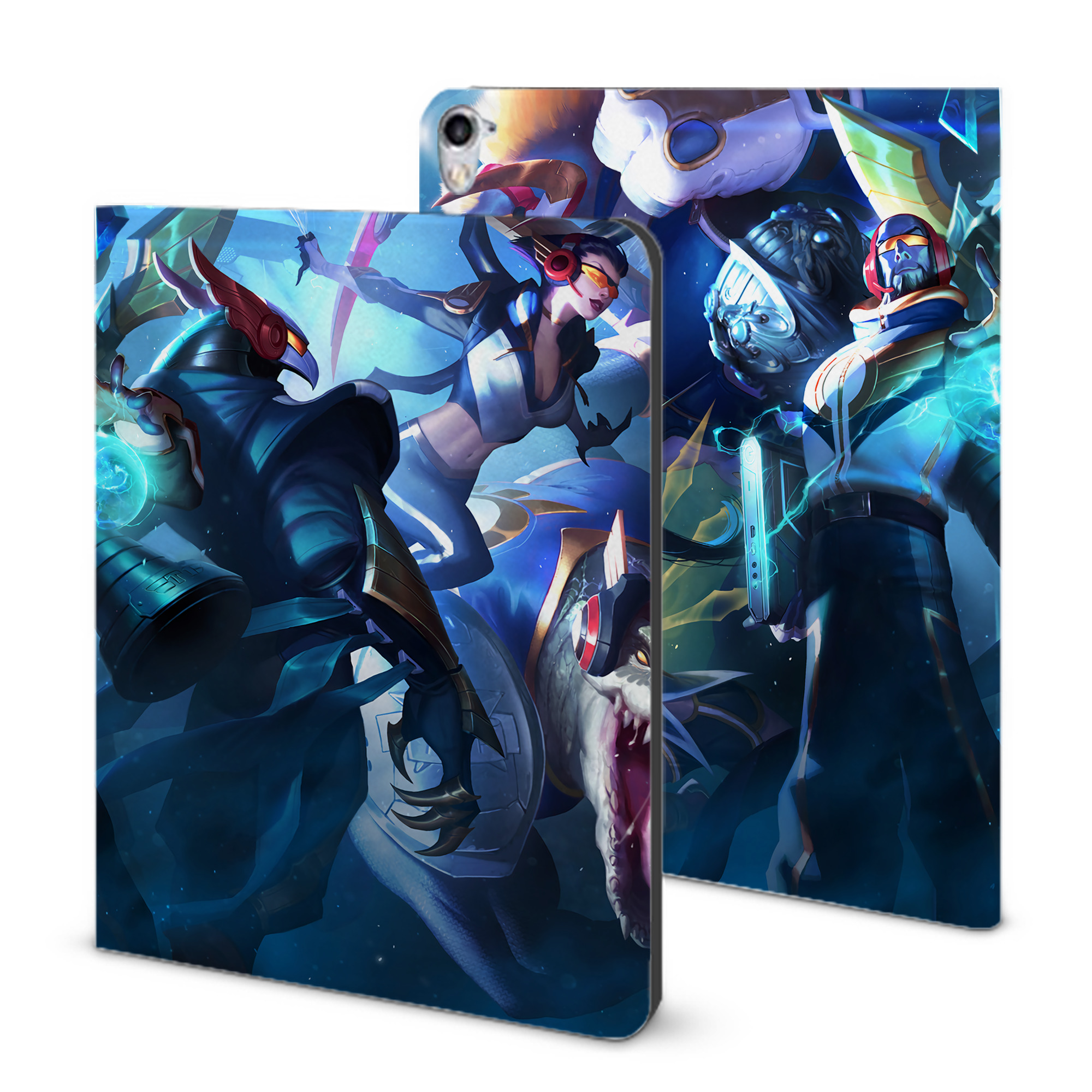 （画像用） リーグ・オブ・レジェンド League of Legends LOL IPad ケース ブック型 PUレザー TPU 耐衝撃 軽量 薄型 ペン収納なし 全面保護 IPad 各モデル対応